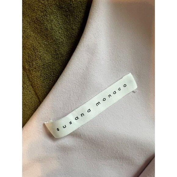 Susana Monaco One Shoulder Ruffle Crop Top Small PURPLE PASTEL Stretchy, SUMMER, - Picture 7 of 7